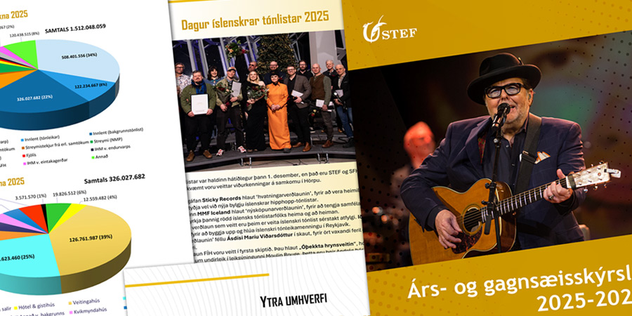 Heildartekjur STEFs 2025 um 1,5 milljaður